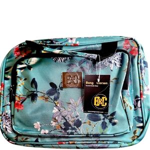 Bang & Carsen Floral Cosmetic/Travel Bag - Teal Green